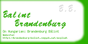 balint brandenburg business card